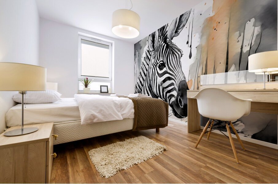 Zany Zebra Mural print