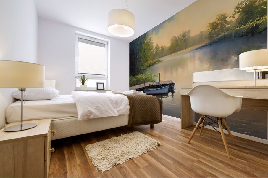 The Fishing Hole Mural print