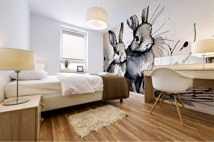 Bunny Buddies Mural print