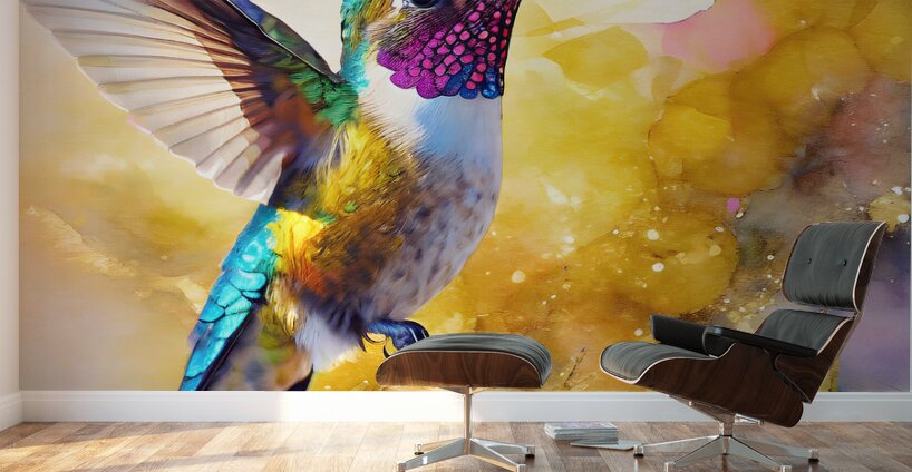 Colorful Hummingbird Wall Murals