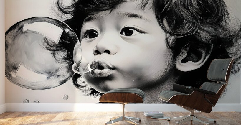 Blowing Bubbles Wall Murals