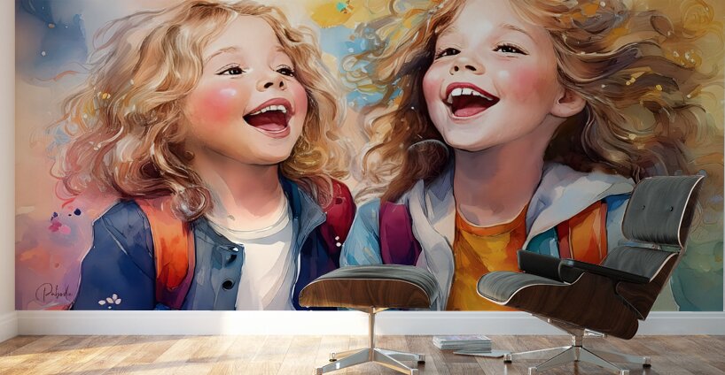 The Sound of Children Laughing Wall Murals