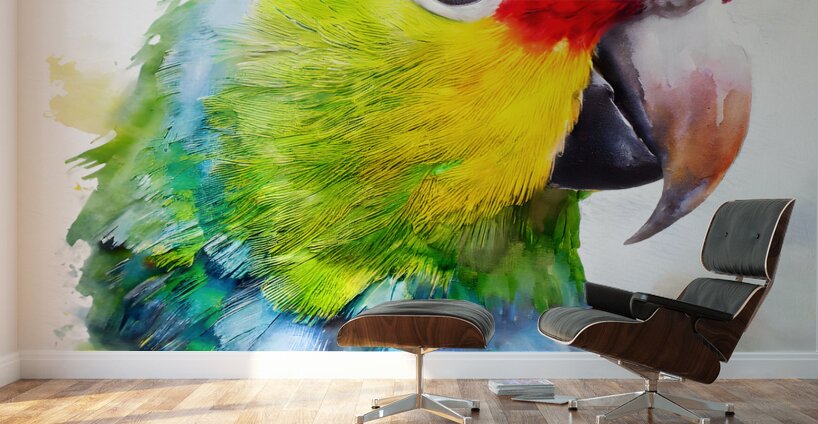 Electus Parrot Watercolor Wall Murals
