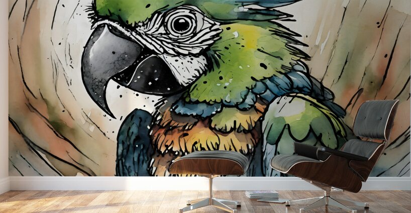 Polly Parrot Wall Murals