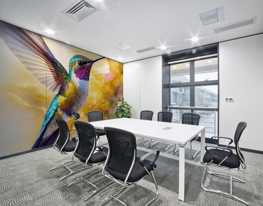 Colorful Hummingbird Wall Printing