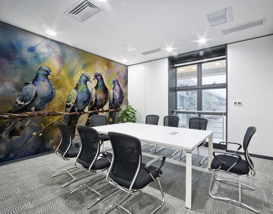 Pigeon Party Wall Printing