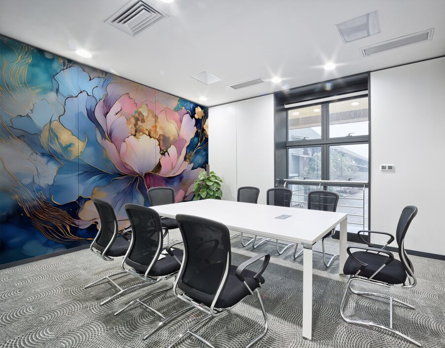 Peony Falls Wall Printing