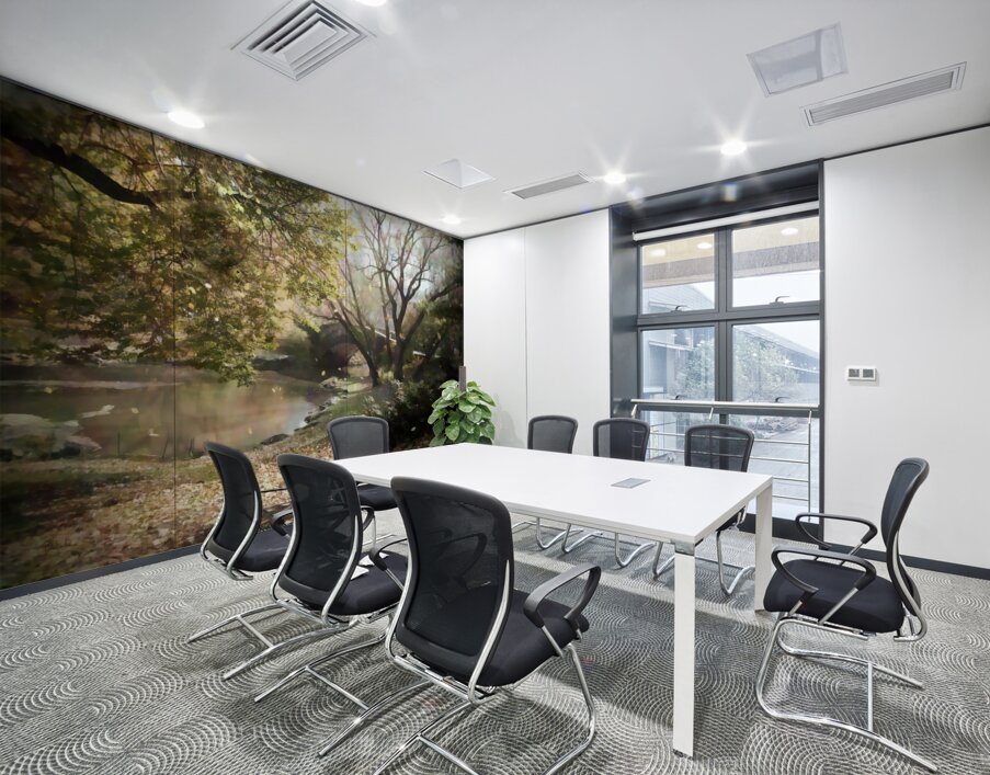 The Grassy Bank Along The Bridge Wall Printing