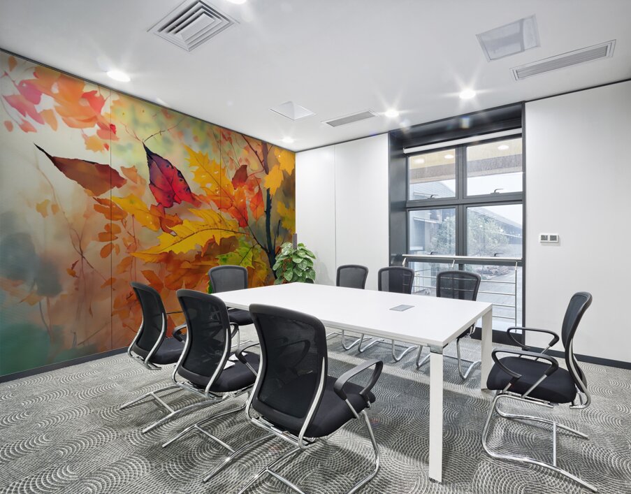 Fall Leaves in the Mist Wall Printing