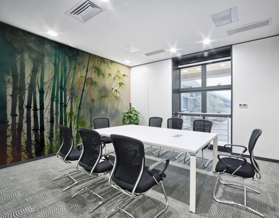 Bamboo Trees in the Fog Wall Printing