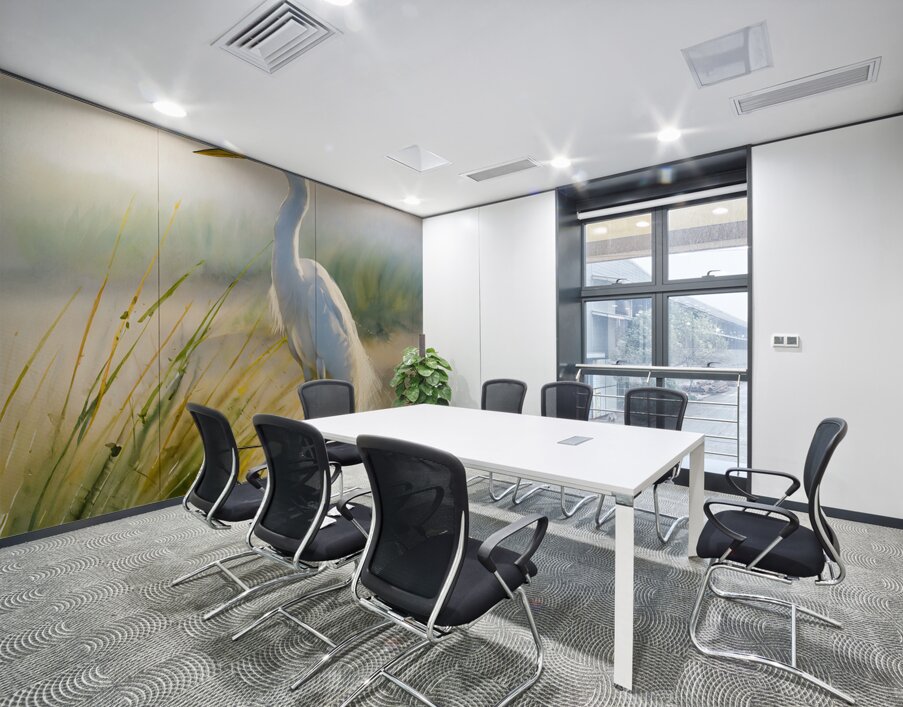 Egret By The Sea Wall Printing