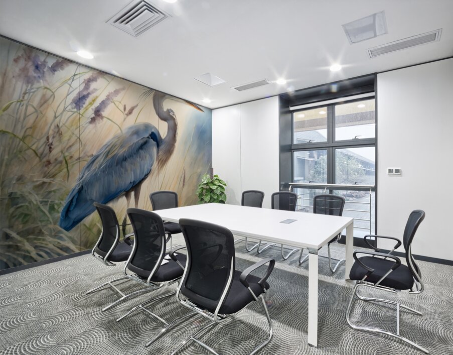 Blue Heron In The Seagrasses Wall Printing