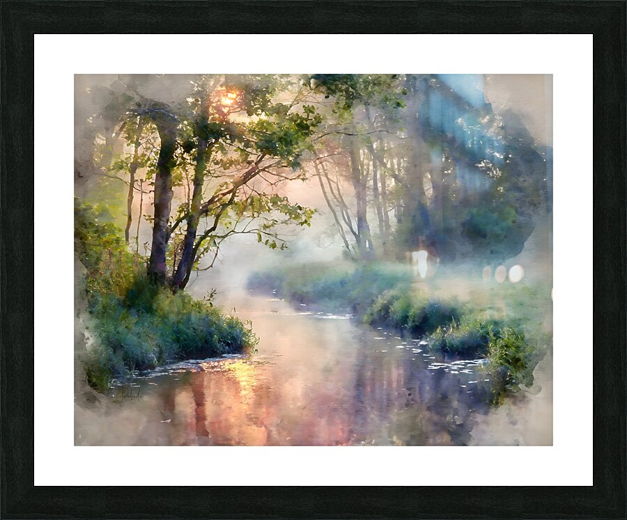 Foggy Sunrise Reflections Picture Frame print