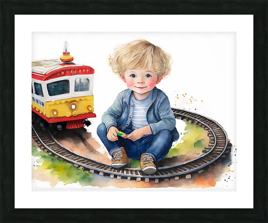 Me And My Train Picture Frame print