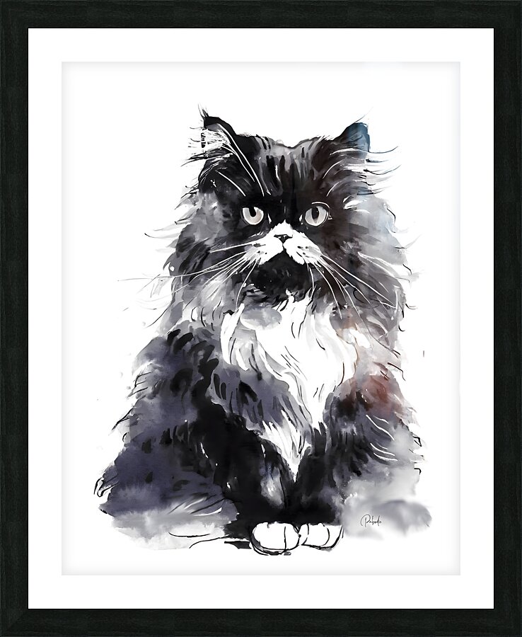 Bad Hair Day Kitty Picture Frame print