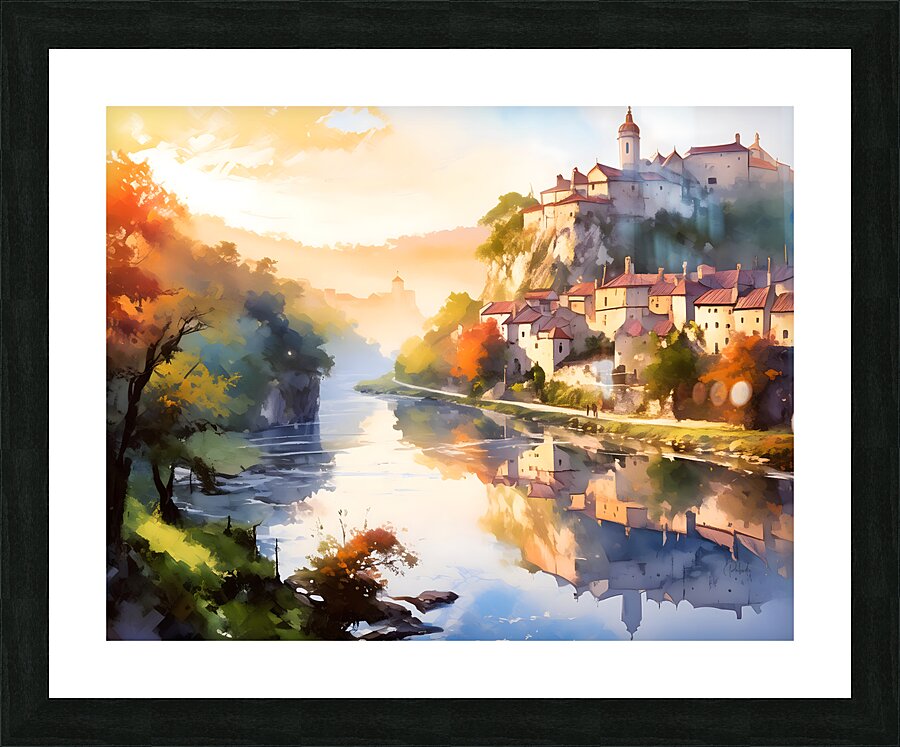 Rocamadour Village Picture Frame print
