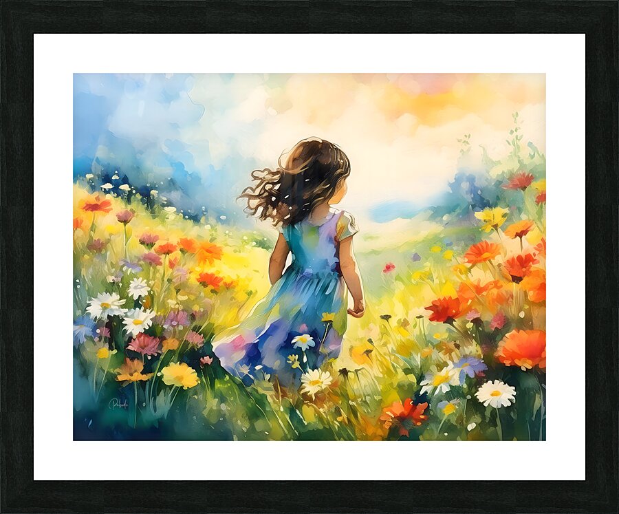 A Child of the Wildflowers Picture Frame print