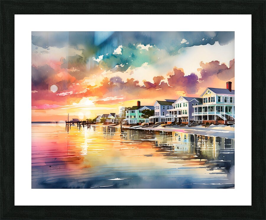 Island Time Sunrise Picture Frame print