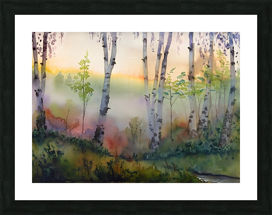 The Birch Row Picture Frame print