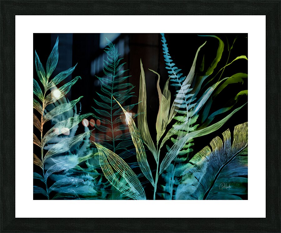 Night Tropics Picture Frame print