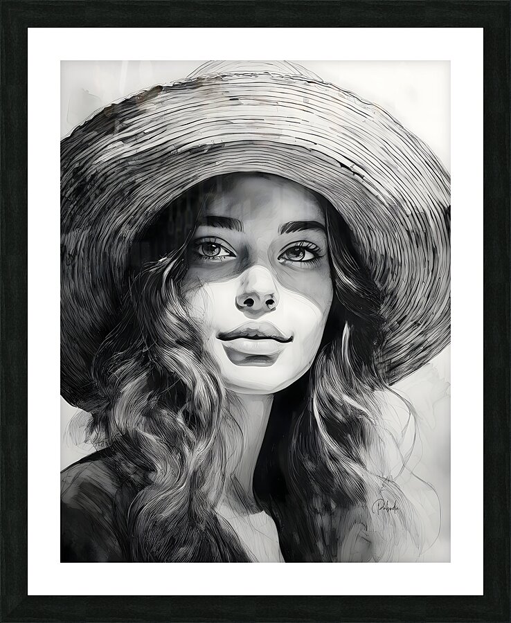 A Young Beauty Picture Frame print