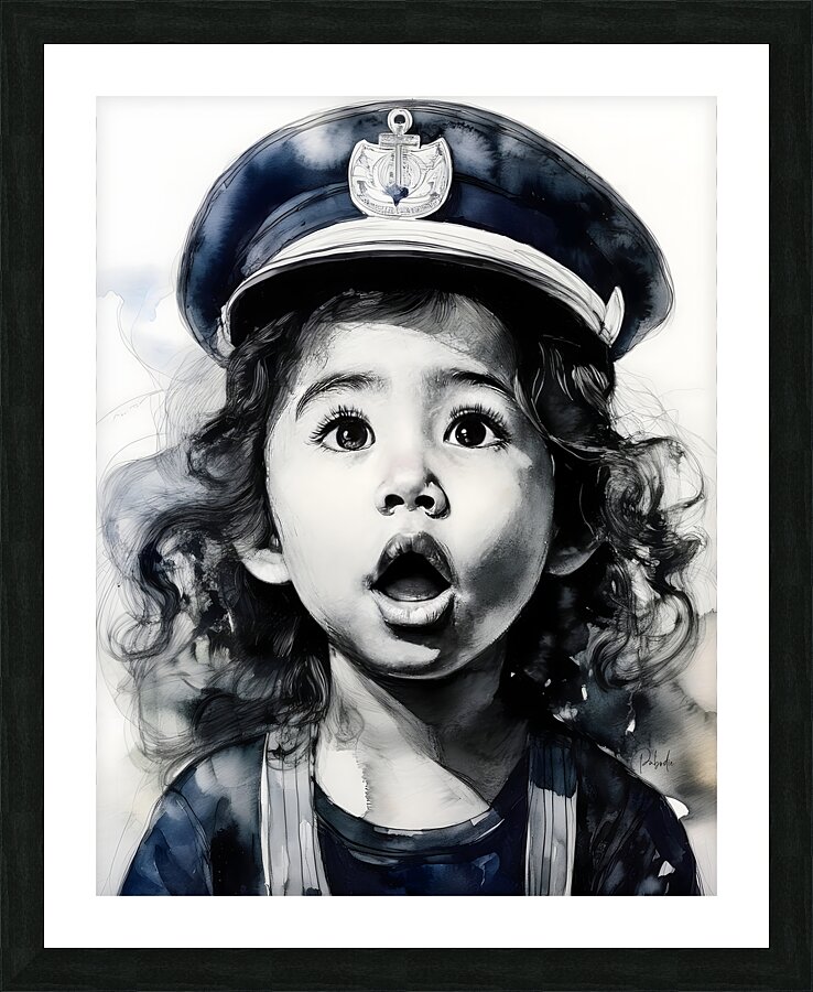 Captain Of Her Ship Picture Frame print