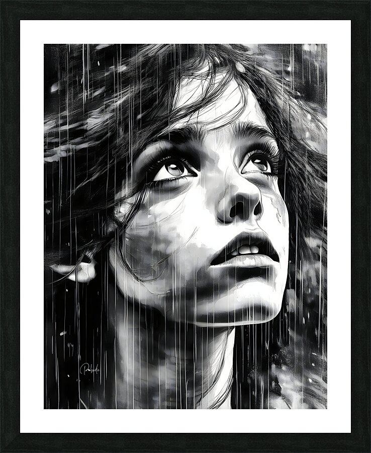 Looking Out At The Rain Picture Frame print