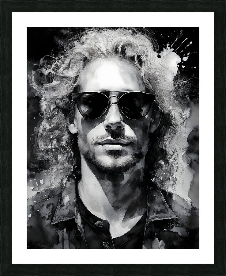 The Dude Picture Frame print