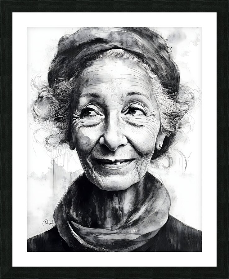 The Half Smile Picture Frame print