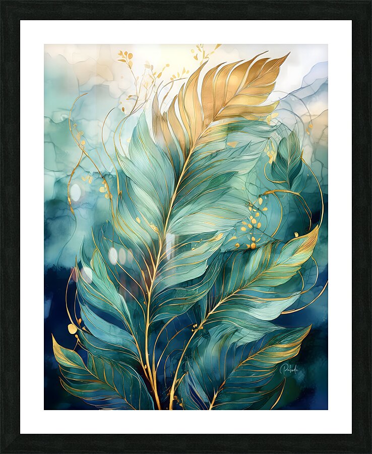 Flowing Palms Picture Frame print