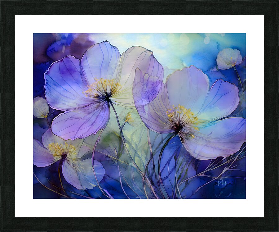 Dancing Viola Watercolor Picture Frame print