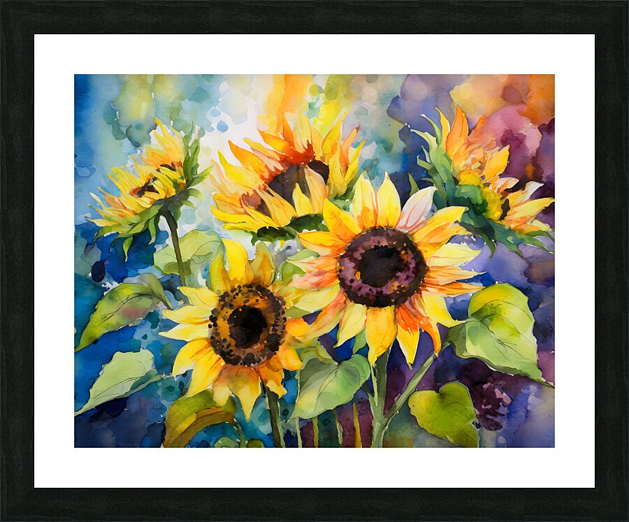 Sunflowers and Colors Picture Frame print