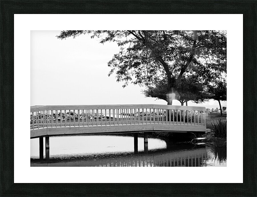 Sawmill Creek Wooden Bridge Picture Frame print