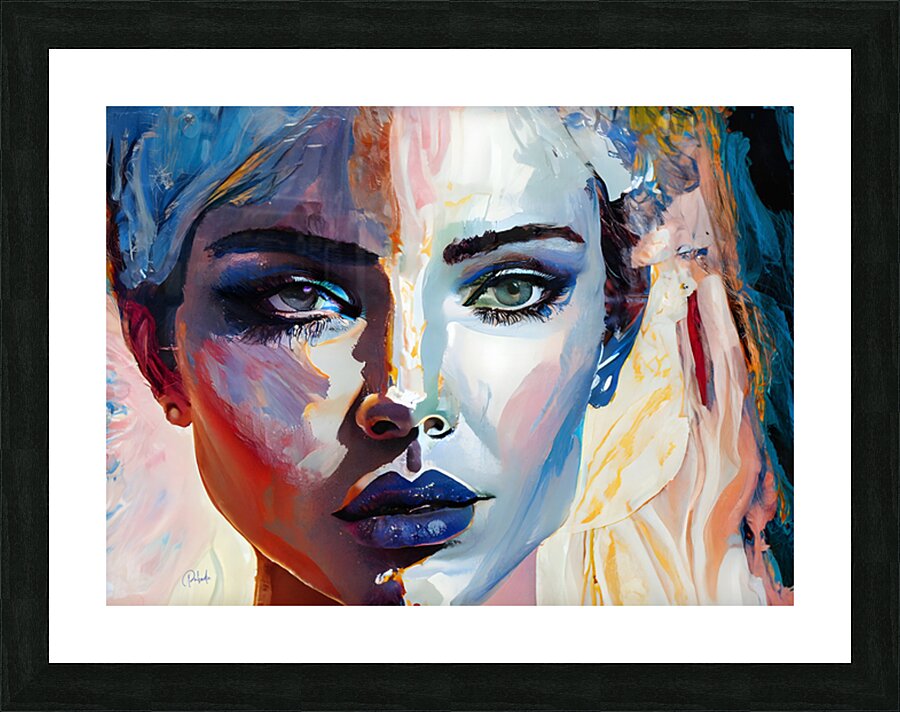 Abstract Faces VIII Picture Frame print
