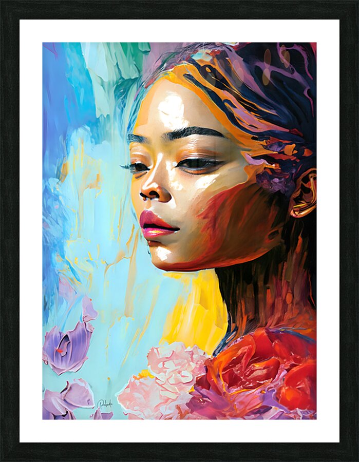 Abstract Faces I Picture Frame print