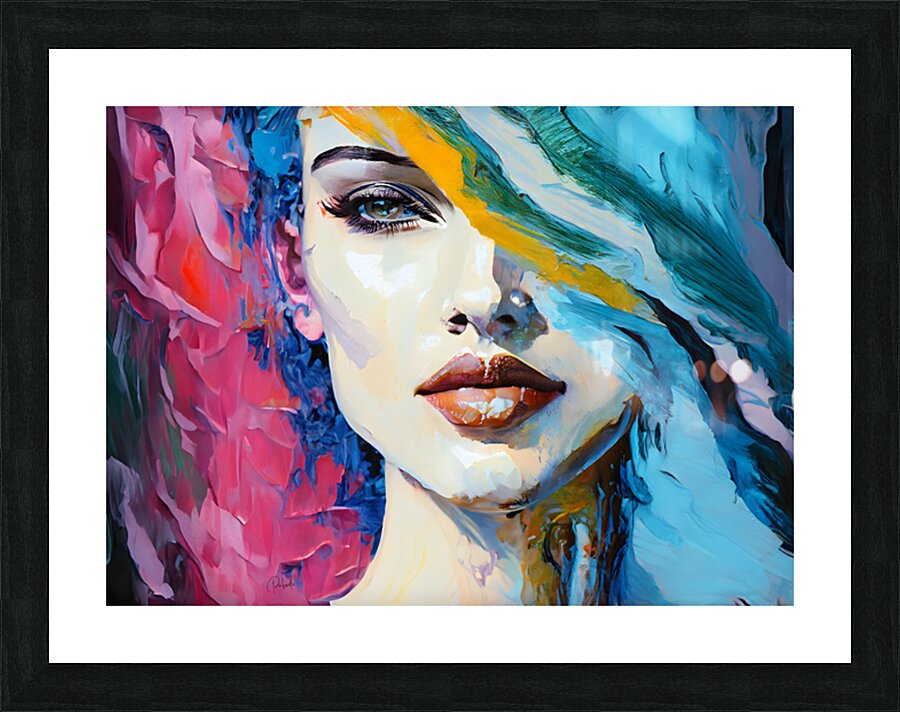 Abstract Faces V Picture Frame print