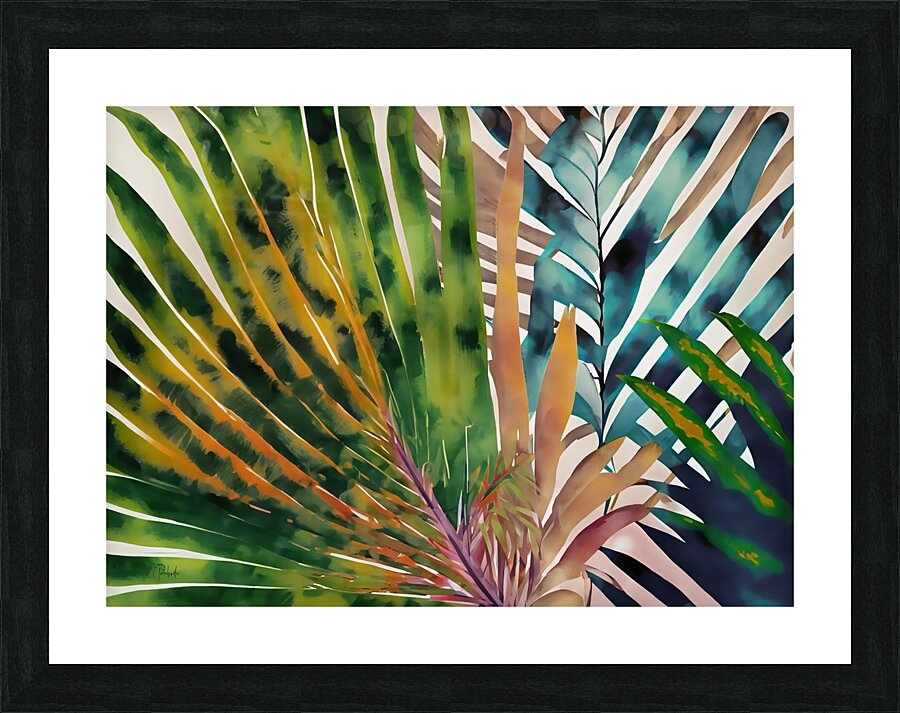 Tropical Palms II Picture Frame print