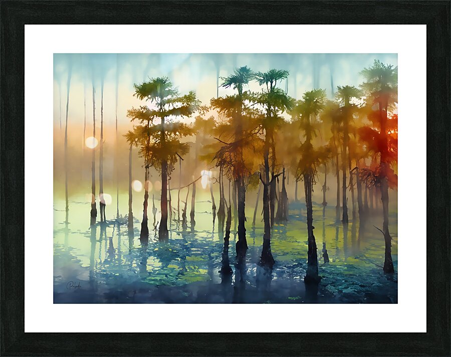 Cypress Trees in the Swamp Frame print