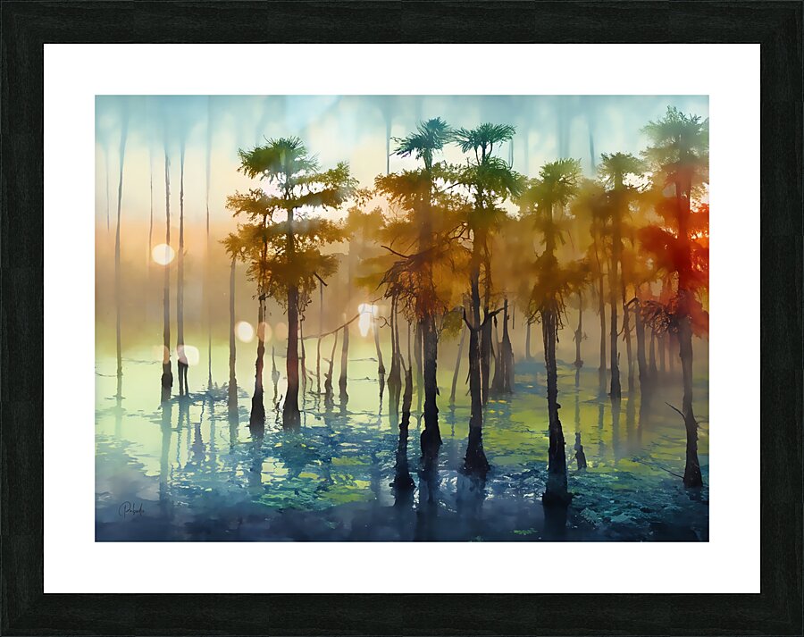 Cypress Trees in the Swamp Picture Frame print