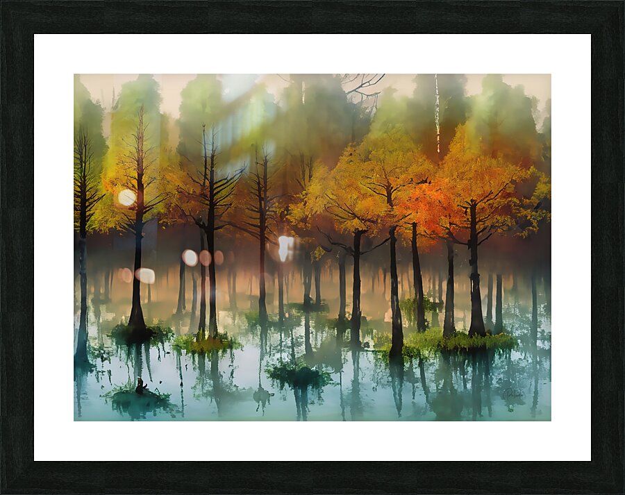 Cypress Trees in the Swamp II  Framed Print Print