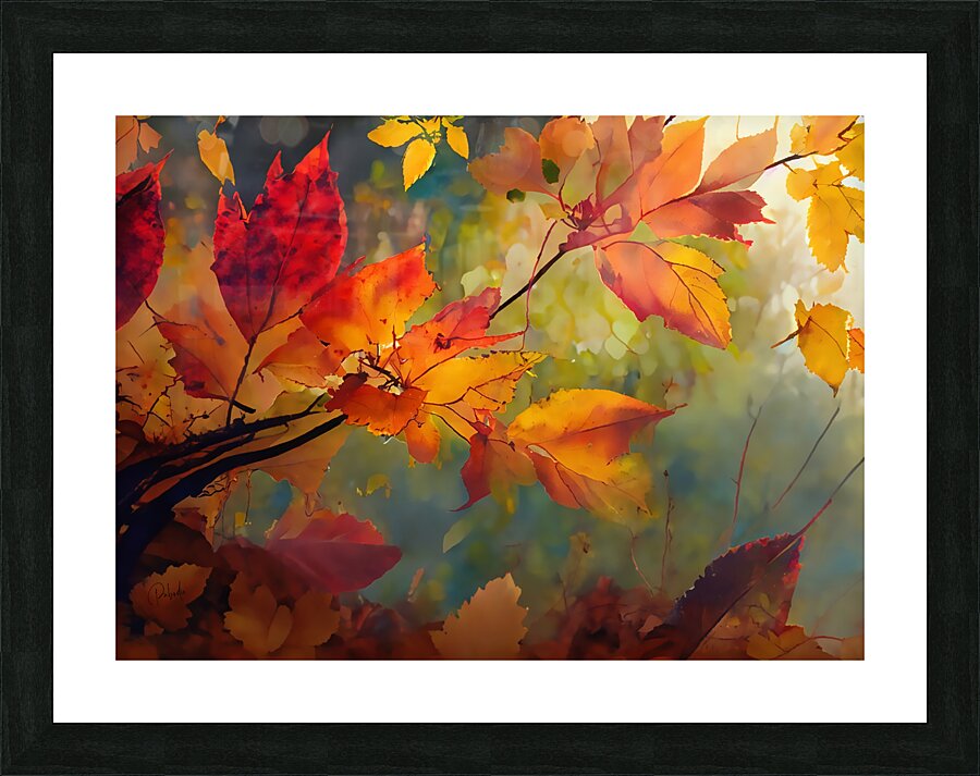 Fall Leaves in the Mist II Picture Frame print