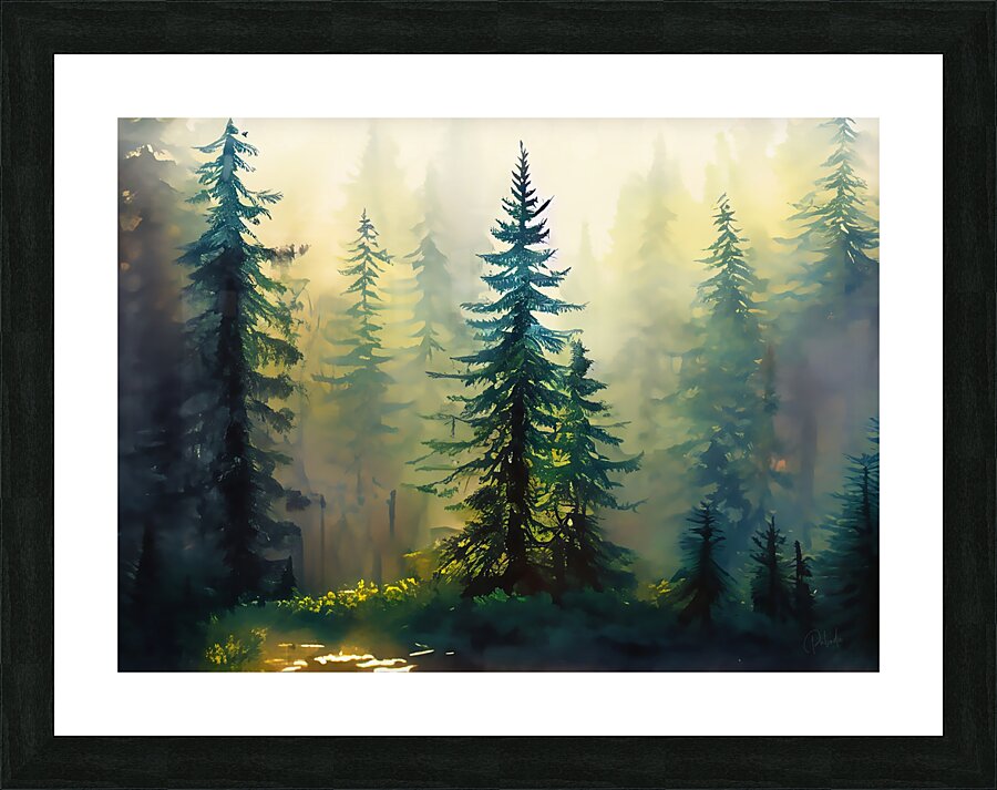 Fir Tree Forest Picture Frame print