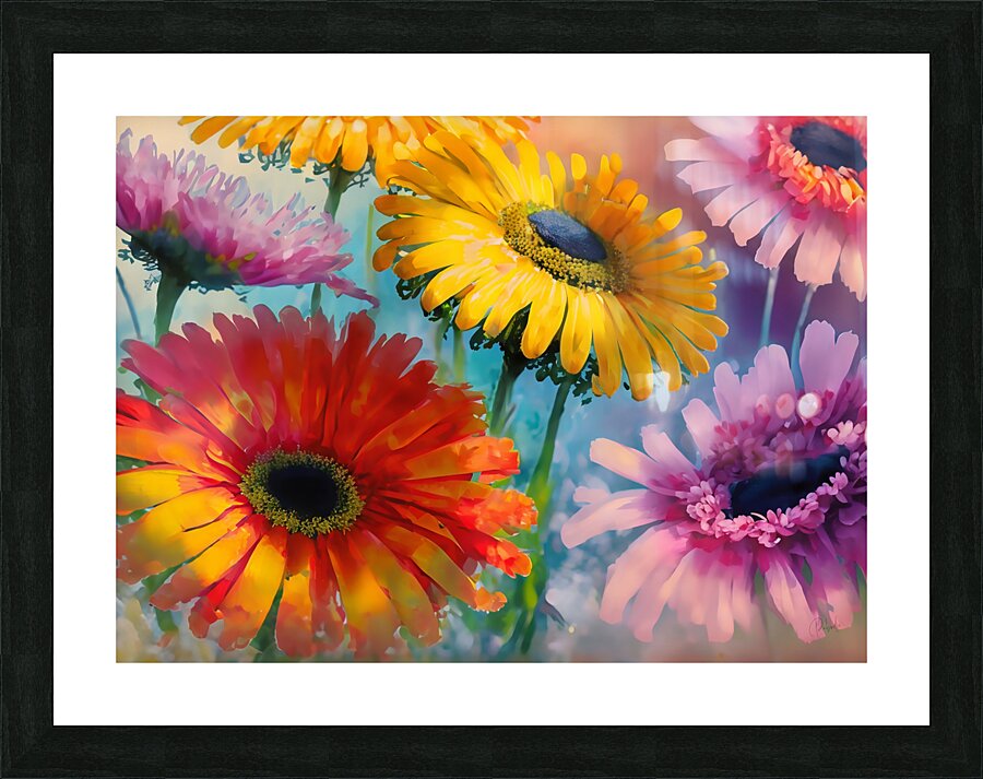Gerbera Daises II Picture Frame print