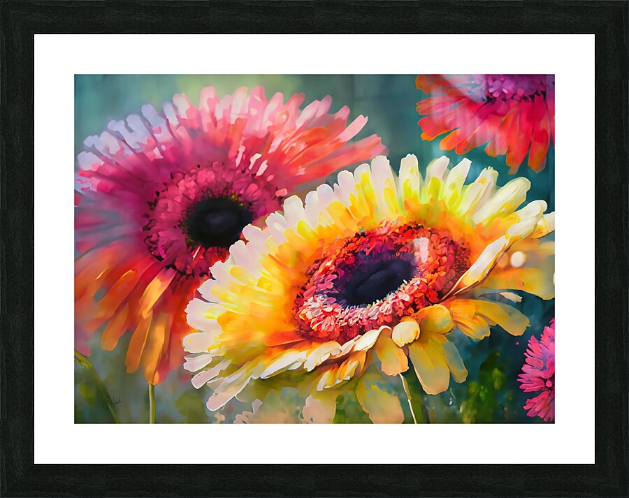 Gerbera Daisies I Picture Frame print