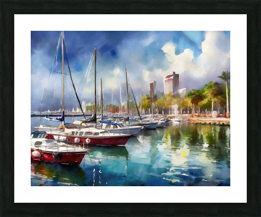 Marina Del Rey Picture Frame print