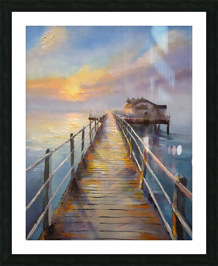Bait Shop on the Pier Picture Frame print