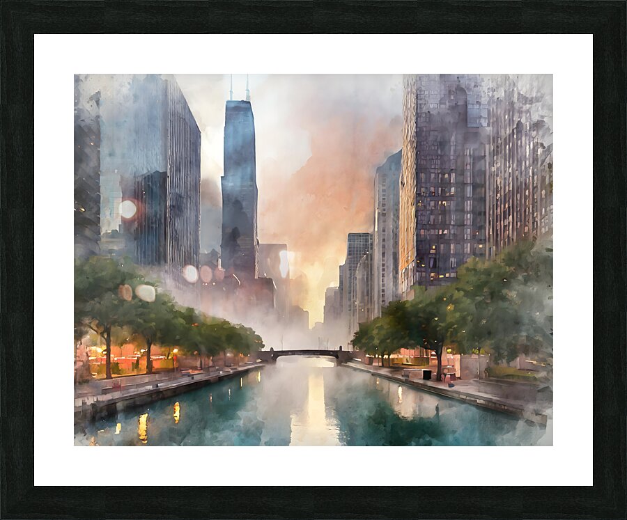 Chicago Riverwalk Picture Frame print