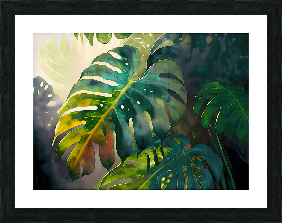 Philodendron Fronds II Picture Frame print