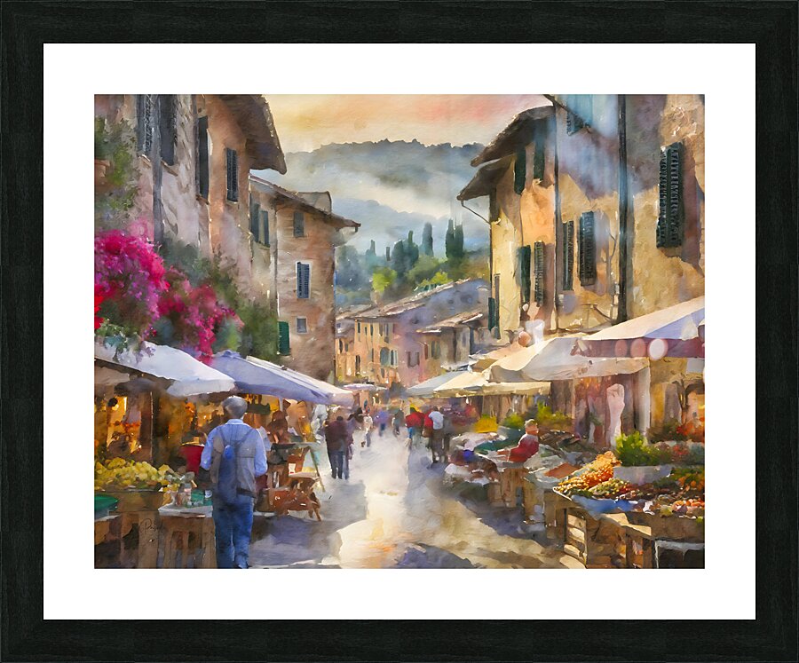Tuscany Farmers Market Picture Frame print