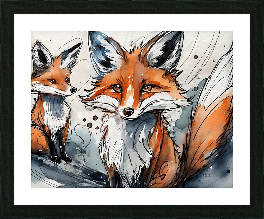 Foxy Friends Picture Frame print